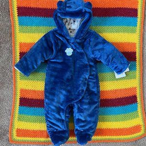 Baby Blue Bunting Footie Suit (12-18M)